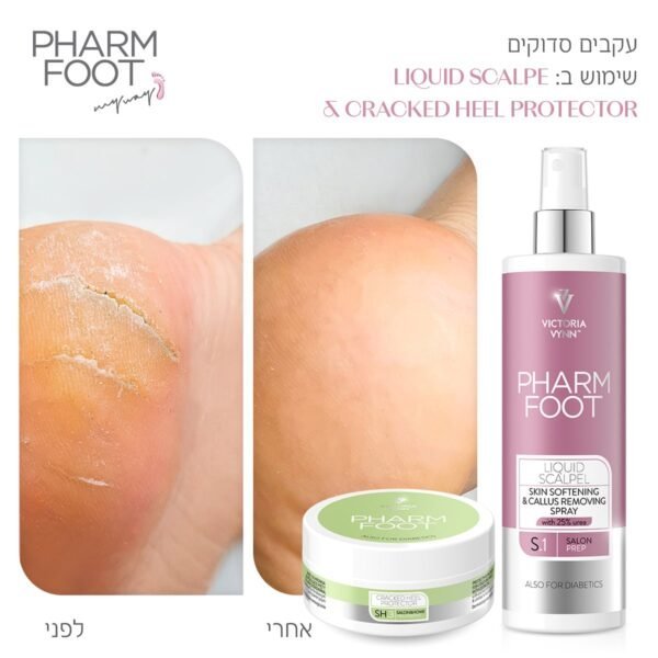 ⁦קרם טיפולי לעקבים סדוקים 75 מ"ל – PHARM FOOT CRACKED HEEL PROTECTOR⁩ – תמונה ⁦5⁩